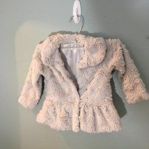 Baby Essential's 18M Gray Faux Fur Jacket